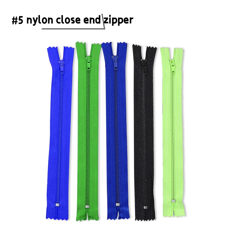 Manufacturers 5# Nylon Close End Zipper Color Custom for Clothing