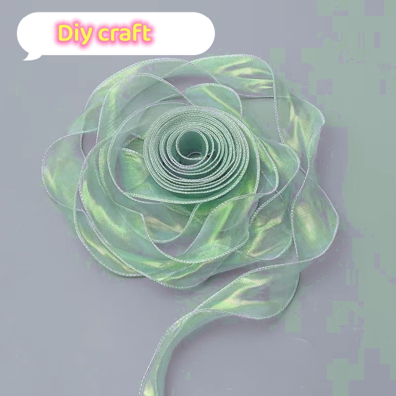 Made in china  New Colorful Fishtail Yarn  organza Ribbon  DIY Christmas Or  Gift Packing Organza Ribbon