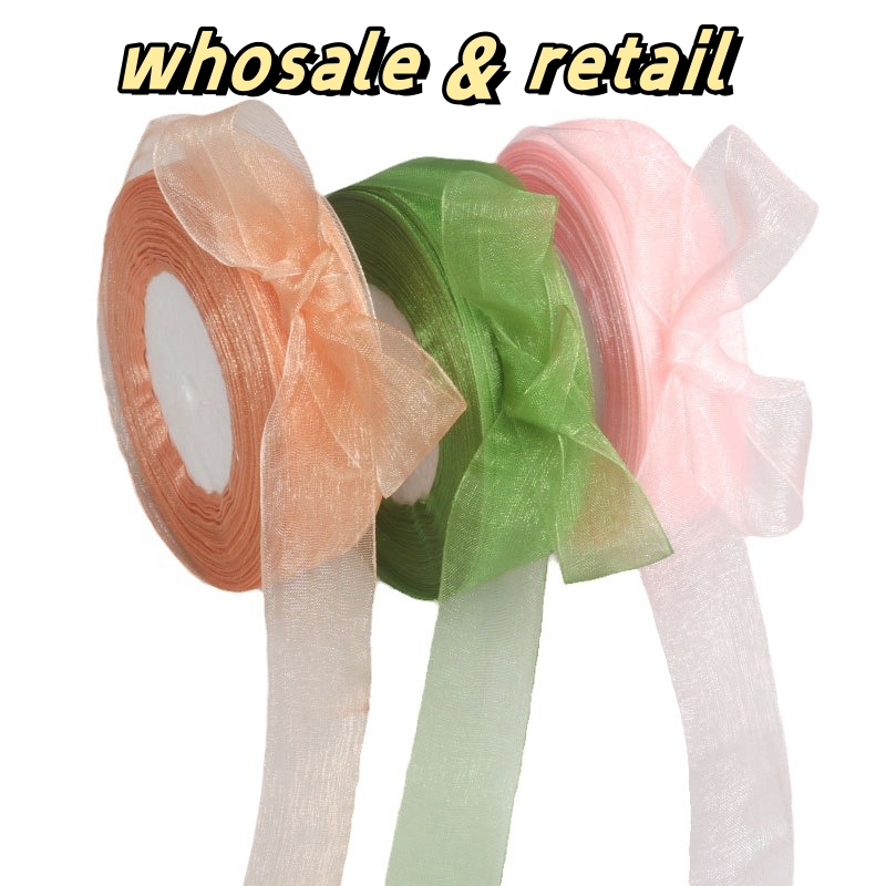 Wholesale Organza Ribbon Transparent Chiffon Ribbon for Wrapping Decorating