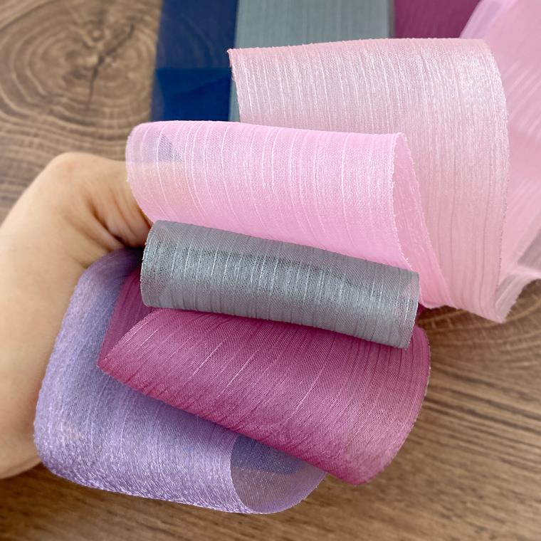 Wholesale Organza Ribbon Transparent Chiffon Ribbon for Wrapping Decorating