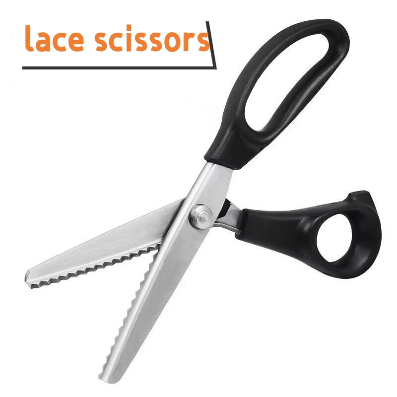 2023 ZigZag Scissors Pinking Shears new lace Tailor Scissors Triangle  for cutting fabric tailor scissors fabric