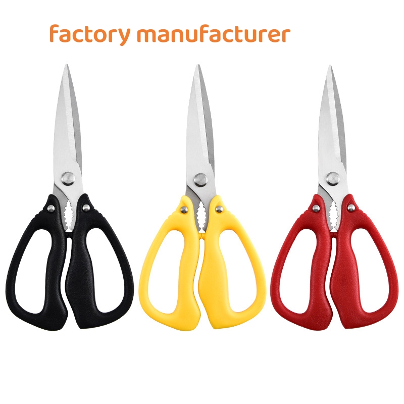 Whosale super Factory Price Plastic Handle Office Scissors 8" Multipurpose Left Hand Household Scissors For Office Home School