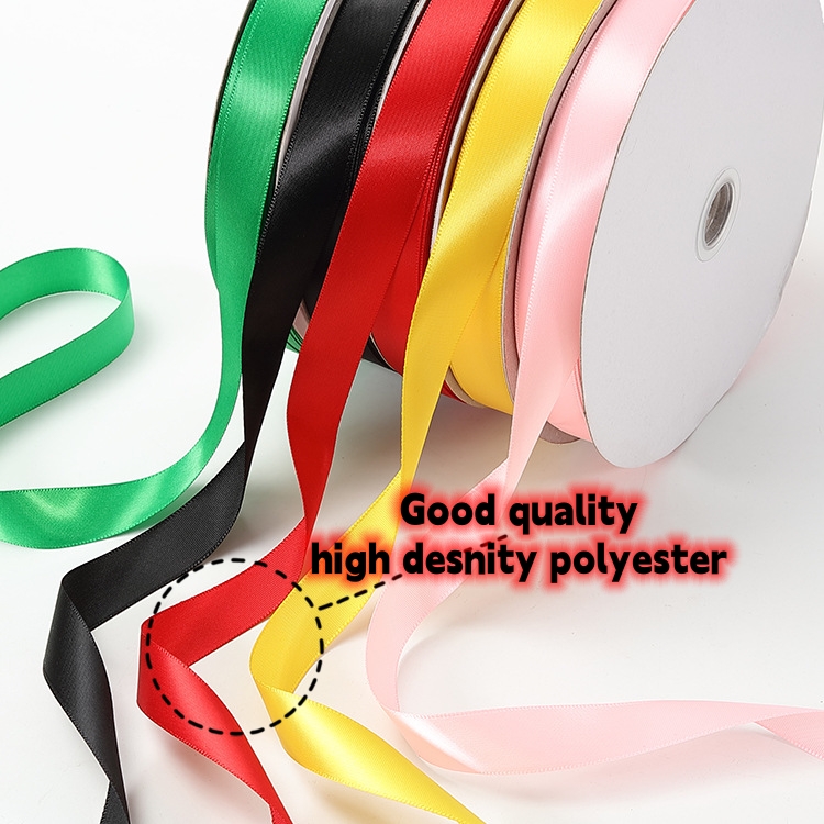 High strength customized color solid or print satin ribbon  for gift pack garments accessories decoration 