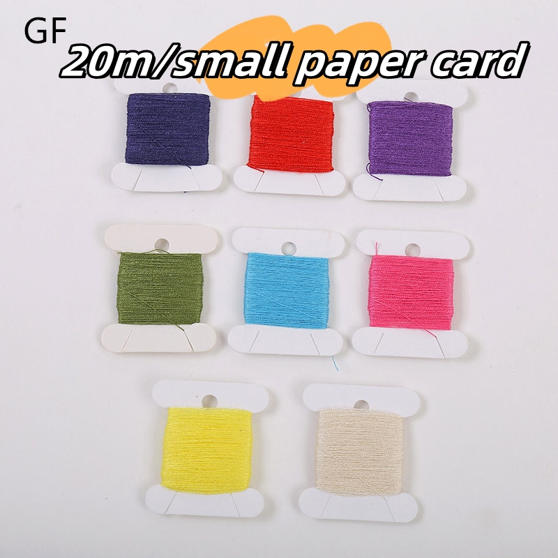 Wholesale Hot Selling 20Meter Per Small Paper Card Pack 100% Spun Polyester Sewing Thread 40S/2 For DIY Sewing