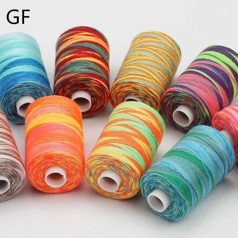 Wholesale Household 1000yards Per Spool Sewing Machine Thread 402 Colorful 100% Polyester Thread For Sewing