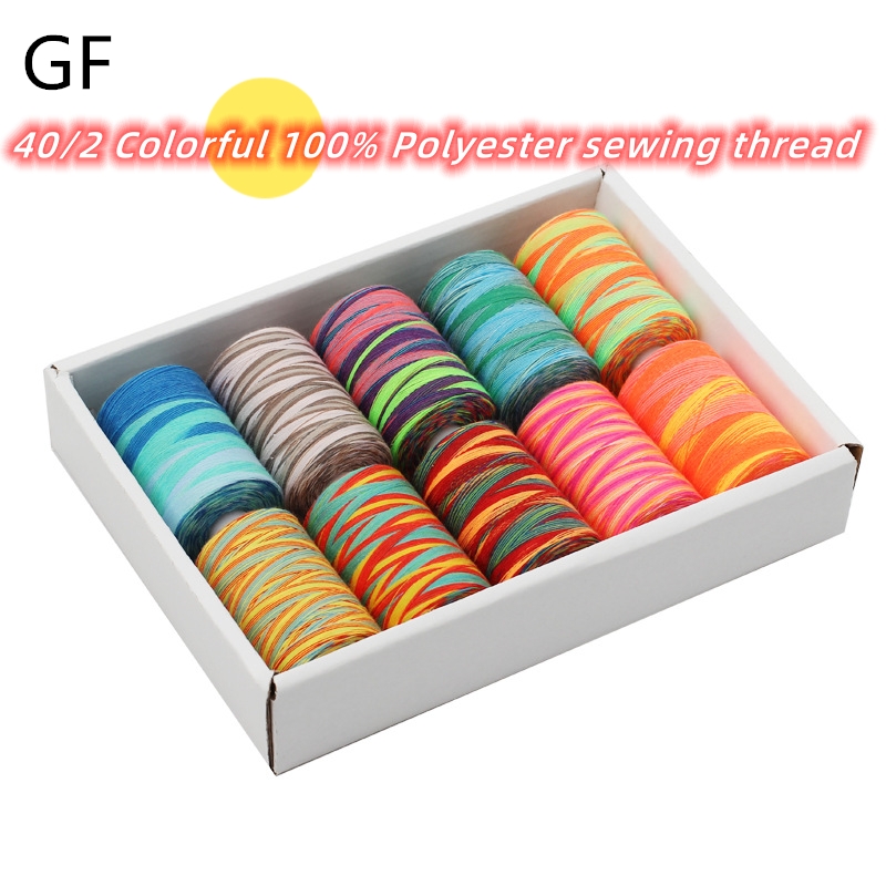 Wholesale Household 1000yards Per Spool Sewing Machine Thread 402 Colorful 100% Polyester Thread For Sewing