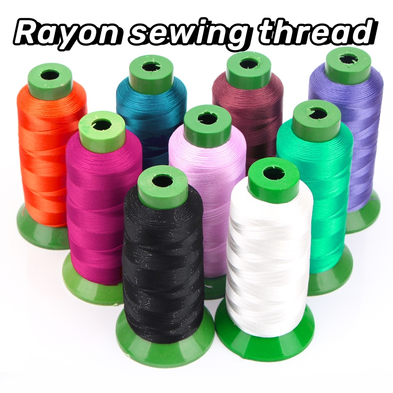 Factory direct sales of eco-friendly rayon long fiber multi colored embroidery  120D/2  thread  sewing thread 