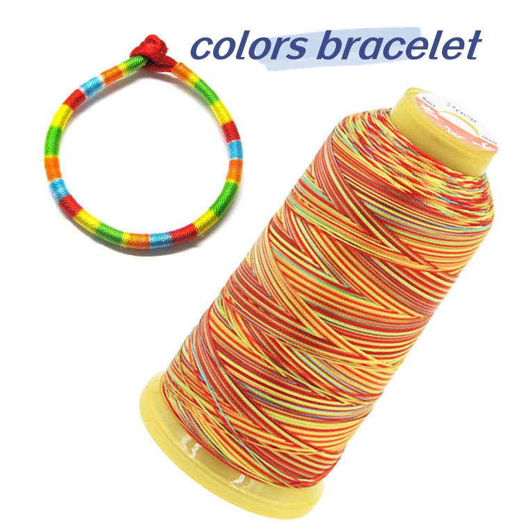 High quality best priceColor fade high strength polyester multicolored sewing thread segment dyeing