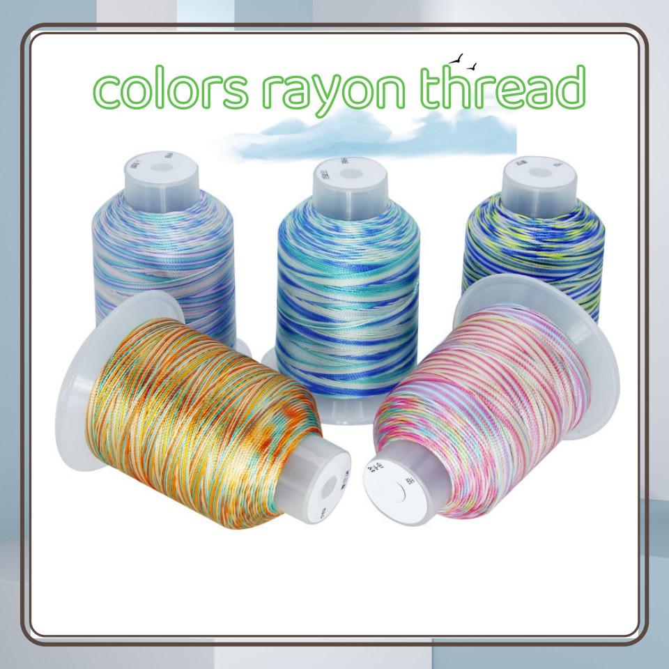 High quality best priceColor fade high strength polyester multicolored sewing thread segment dyeing