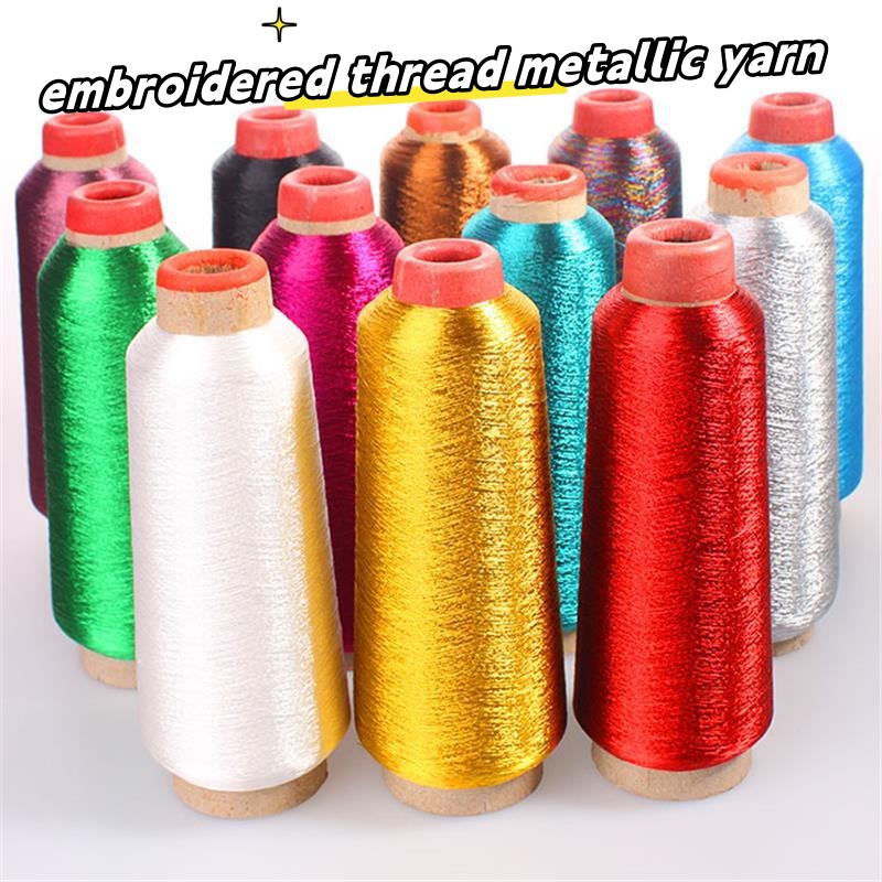 L-type or ST / MS Gold and silver embroidered thread metallic yarn 100% polyester metallic yarn sewing thread for garment acces